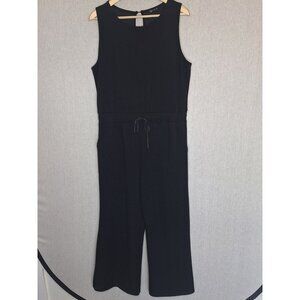 💙 Pretty Garden Soft Wide Leg Stretchy Jumpsuit Size XL Pockets Casual Lounge